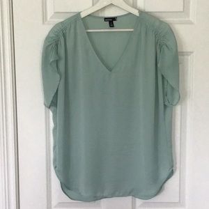 “Silky”V neck  dressy top
